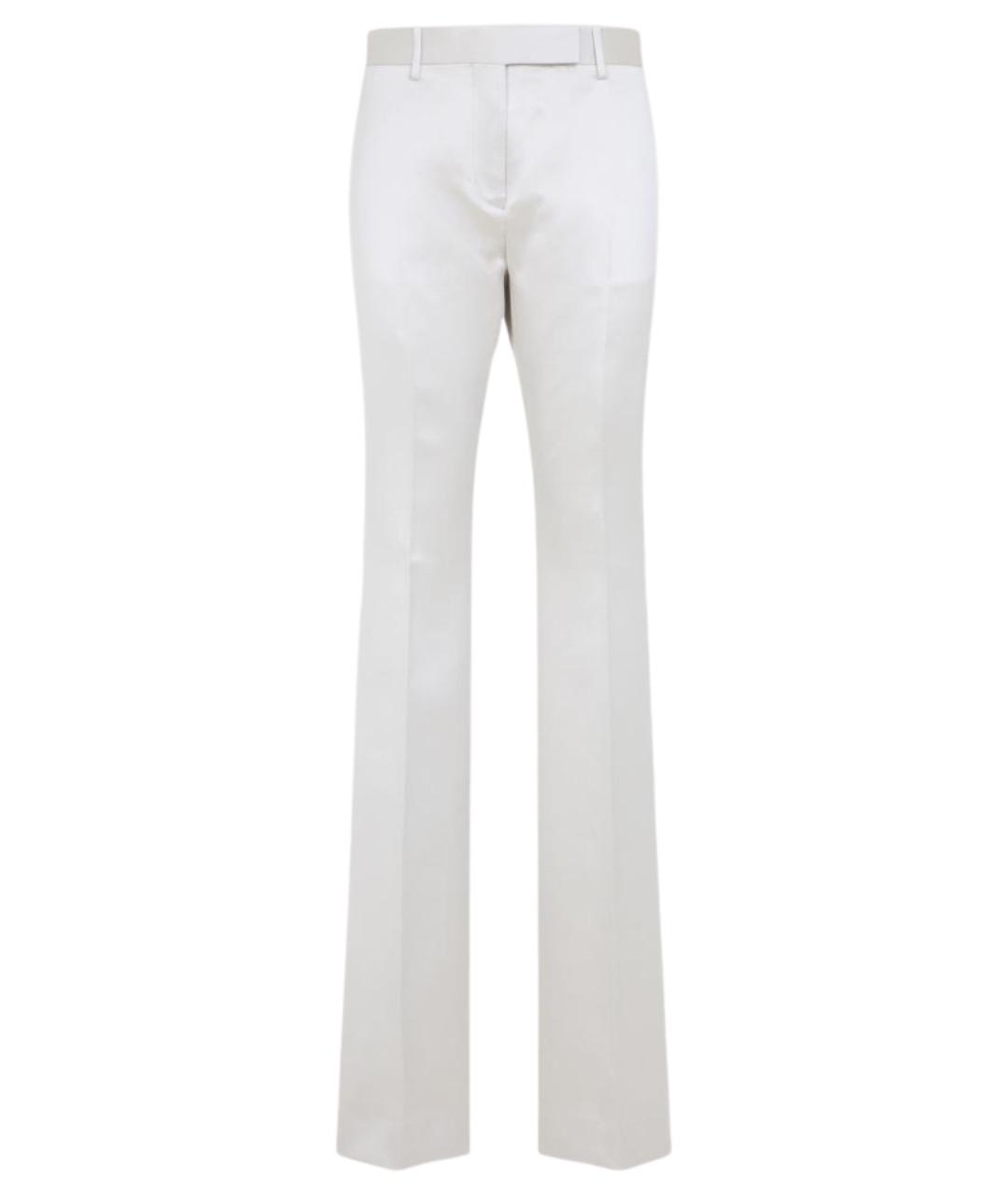 TOM FORD Белые хлопковые прямые брюки, фото 1