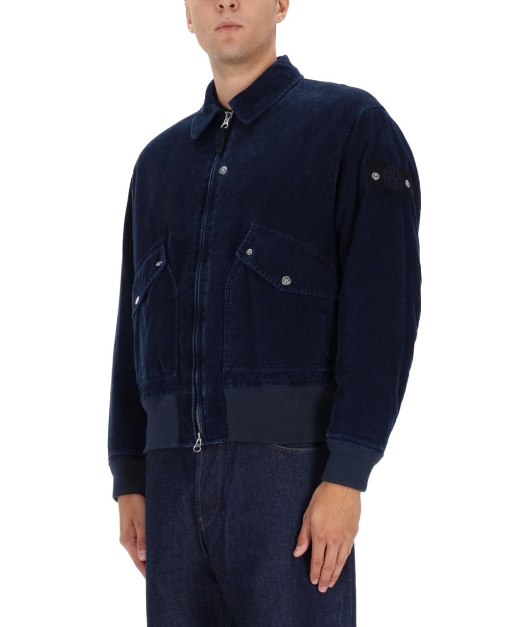 STONE ISLAND Синяя хлопковая куртка, фото 4