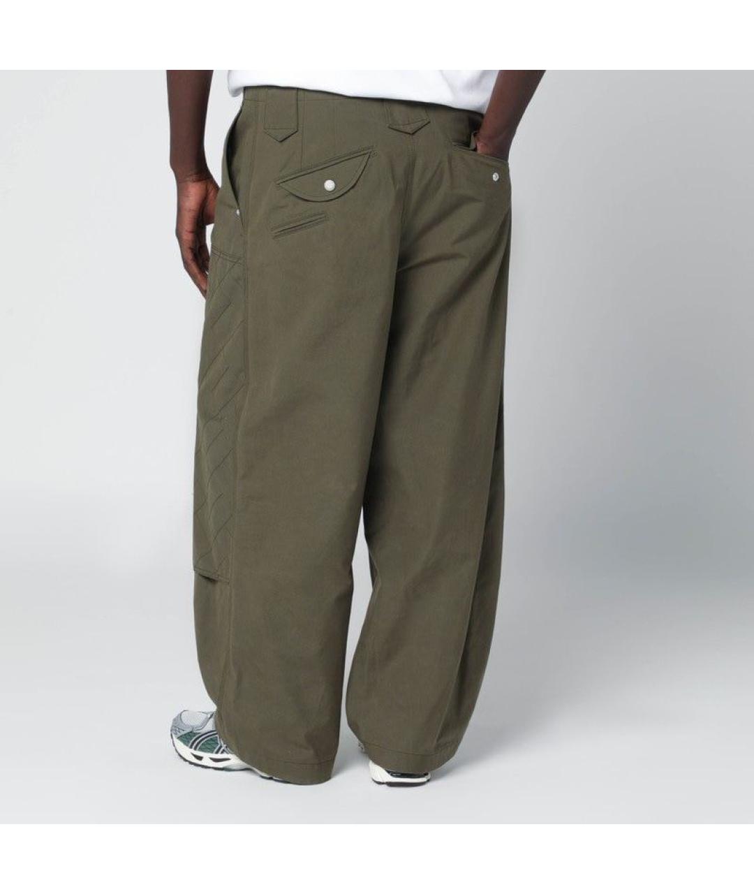 KENZO Хаки хлопковые повседневные брюки, фото 2