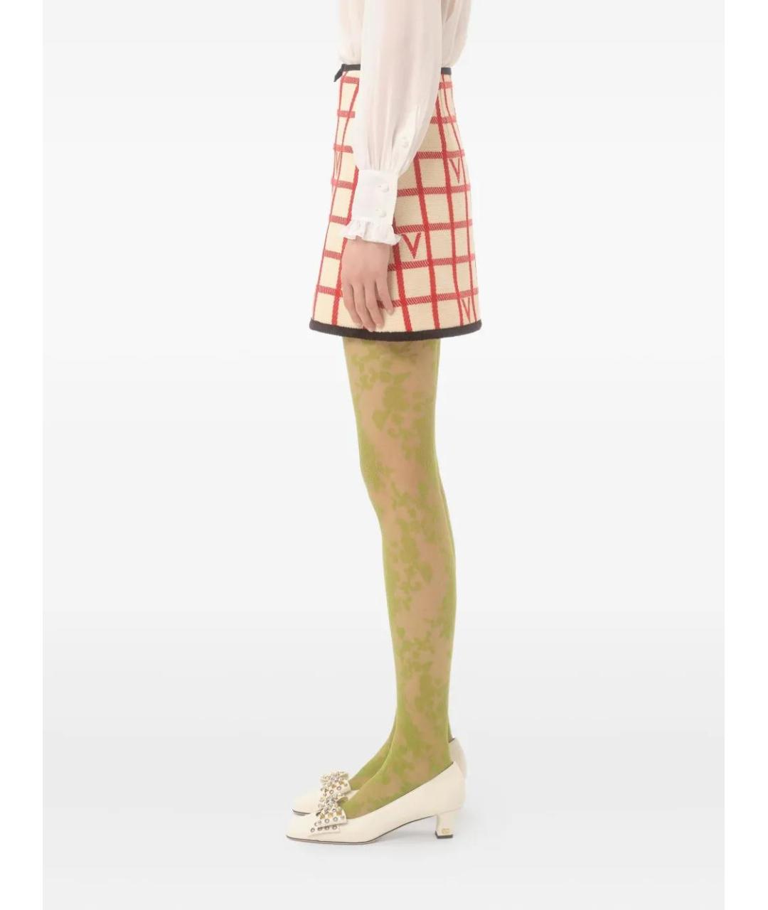 VALENTINO Мульти полиэстеровая юбка мини, фото 4