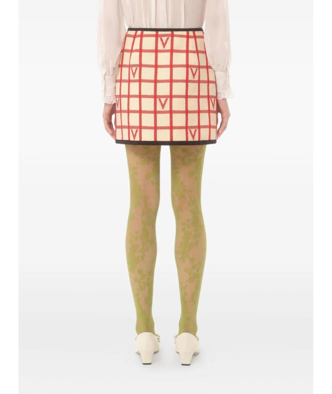 VALENTINO Мульти полиэстеровая юбка мини, фото 5