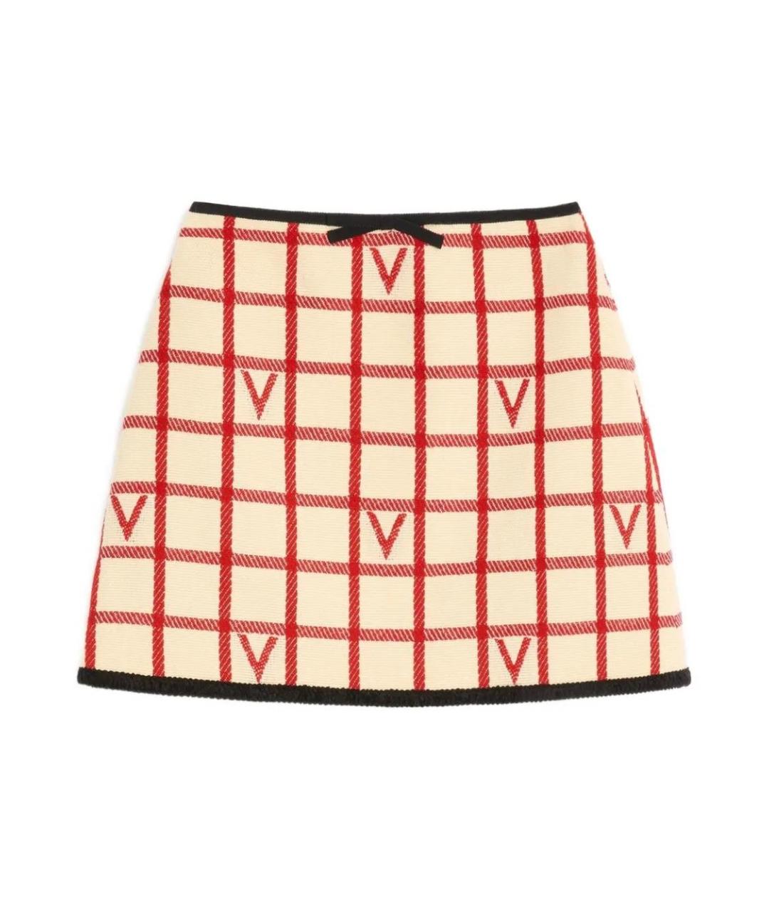 VALENTINO Мульти полиэстеровая юбка мини, фото 1