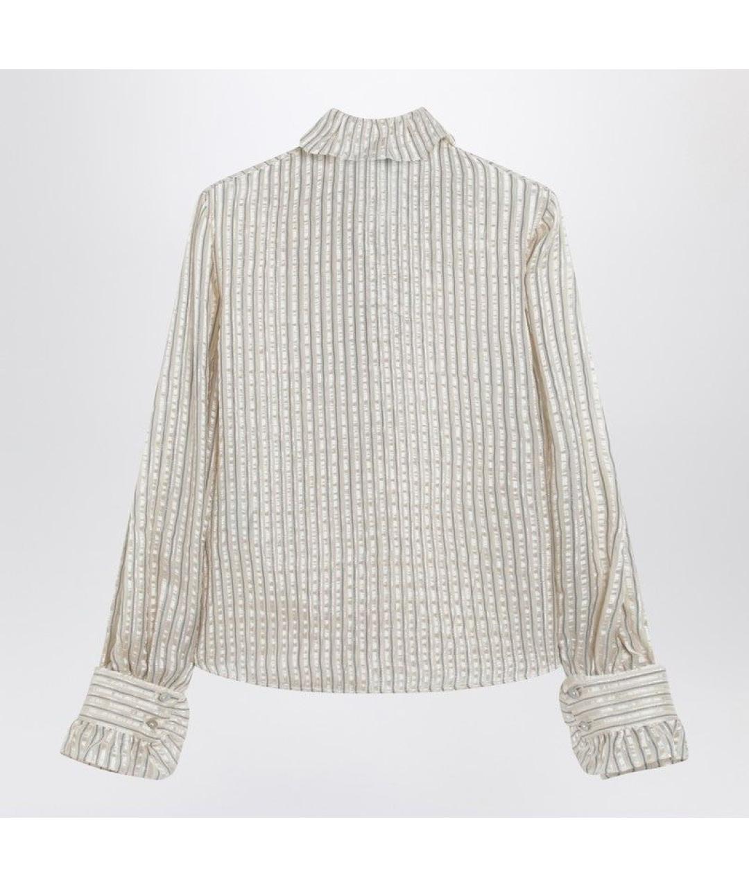 VALENTINO Бежевая шелковая блузы, фото 2