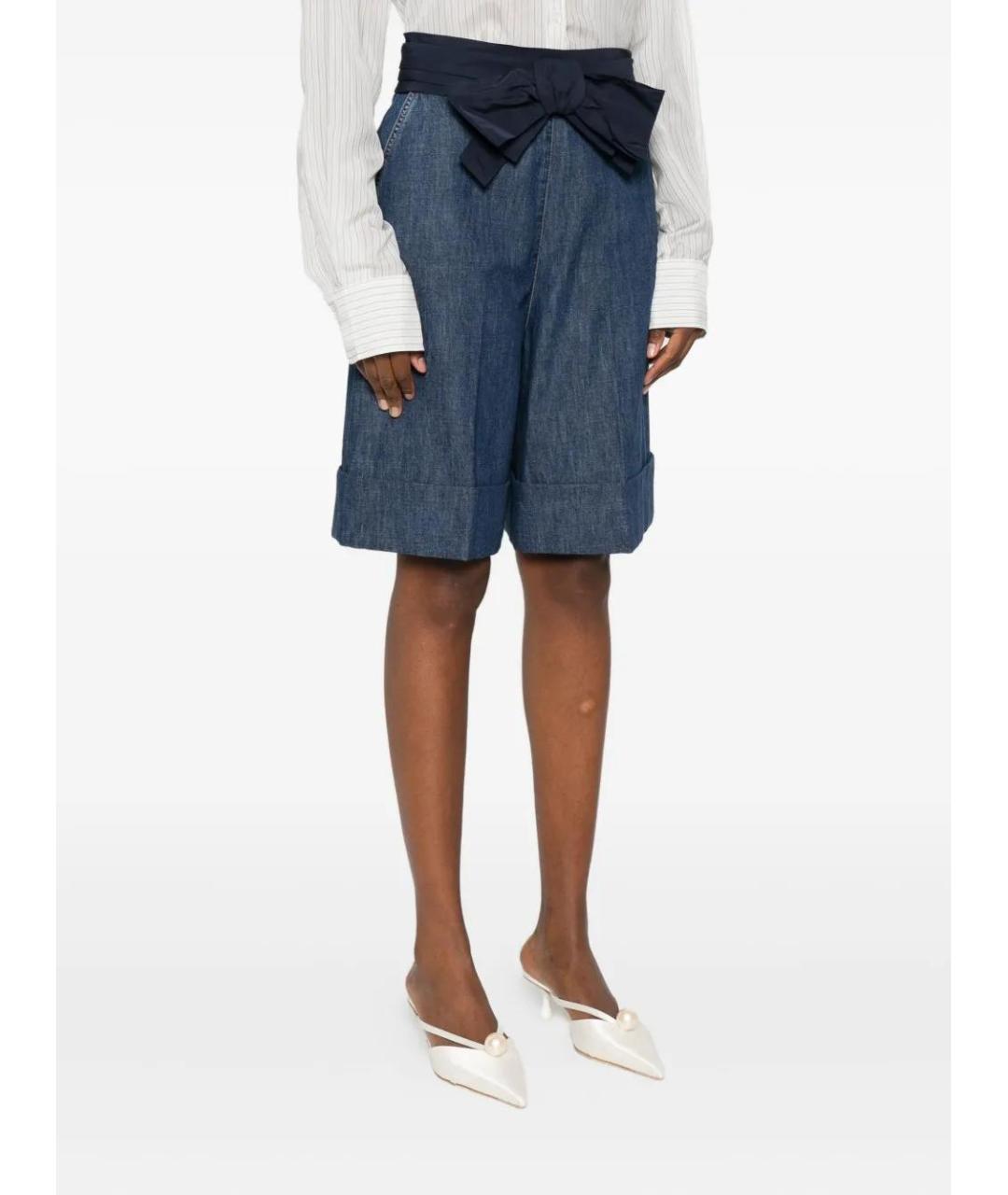 VALENTINO Синие хлопковые кюлоты, фото 3