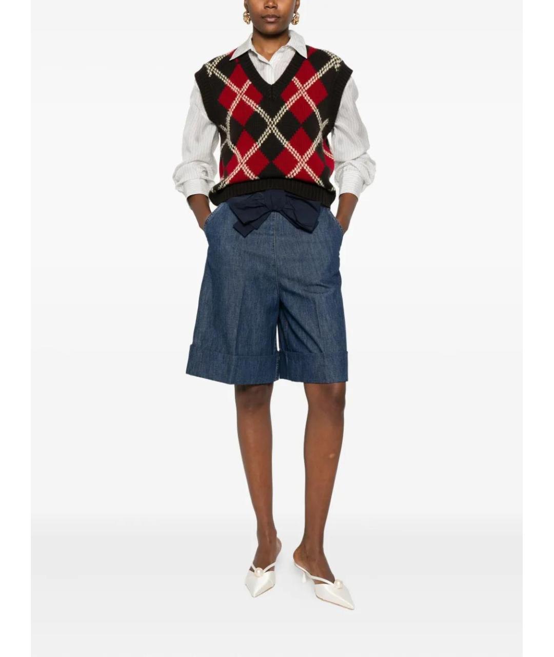 VALENTINO Синие хлопковые кюлоты, фото 2