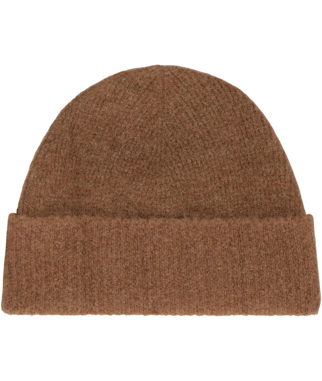 Ami Paris Коричневая шерстяная шапка, фото 3