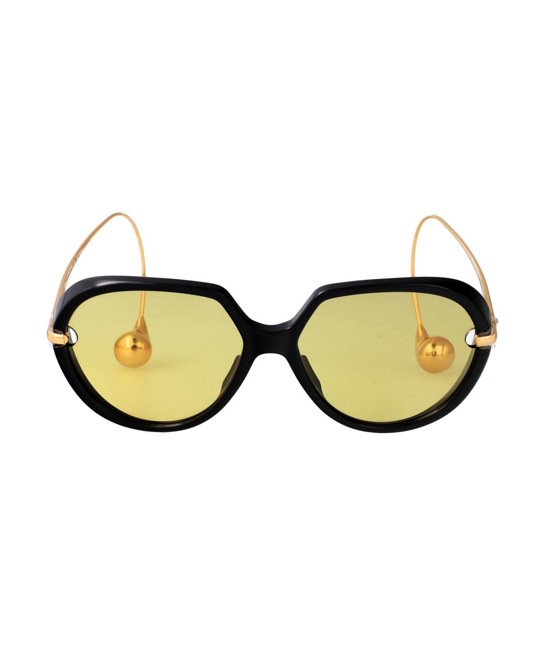 BOTTEGA VENETA Черные пластиковые солнцезащитные очки, фото 1