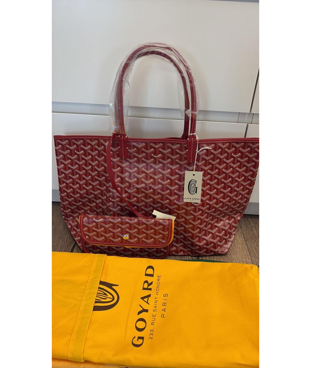 GOYARD Бордовая сумка тоут, фото 4