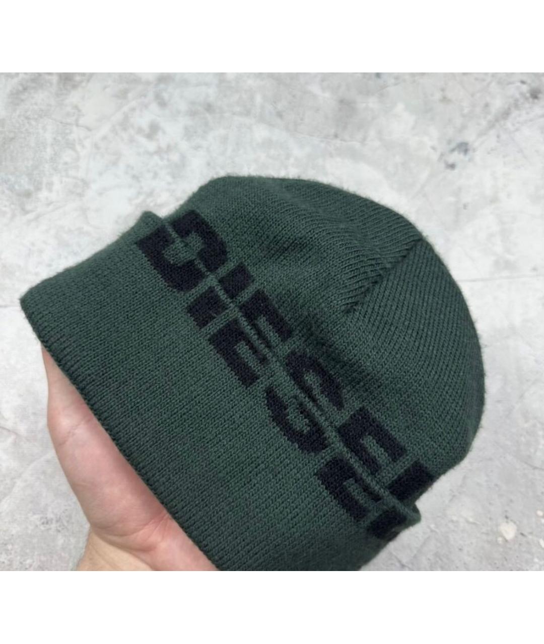 DIESEL Зеленая шапка, фото 2