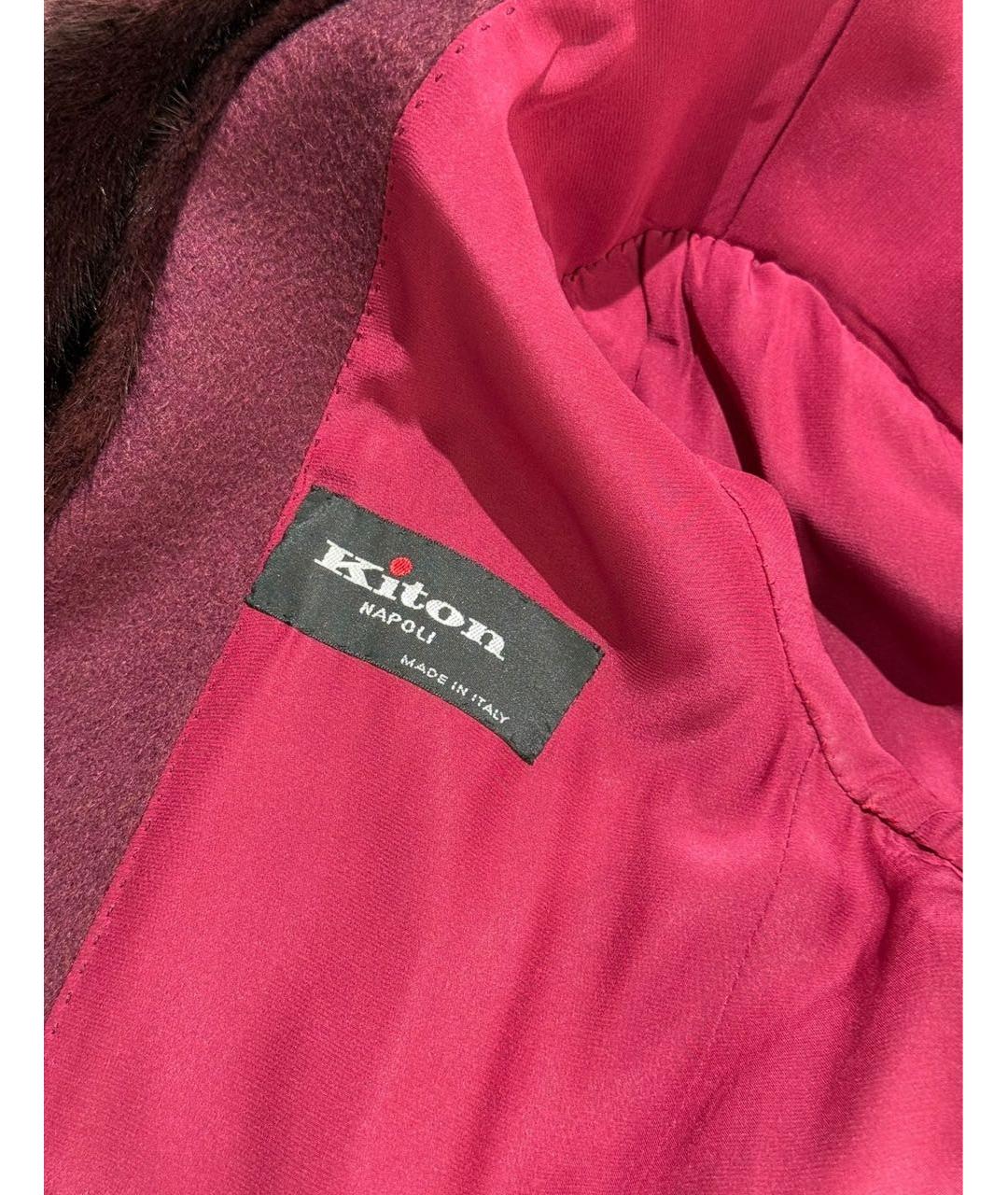 KITON Бордовое кашемировое пальто, фото 3