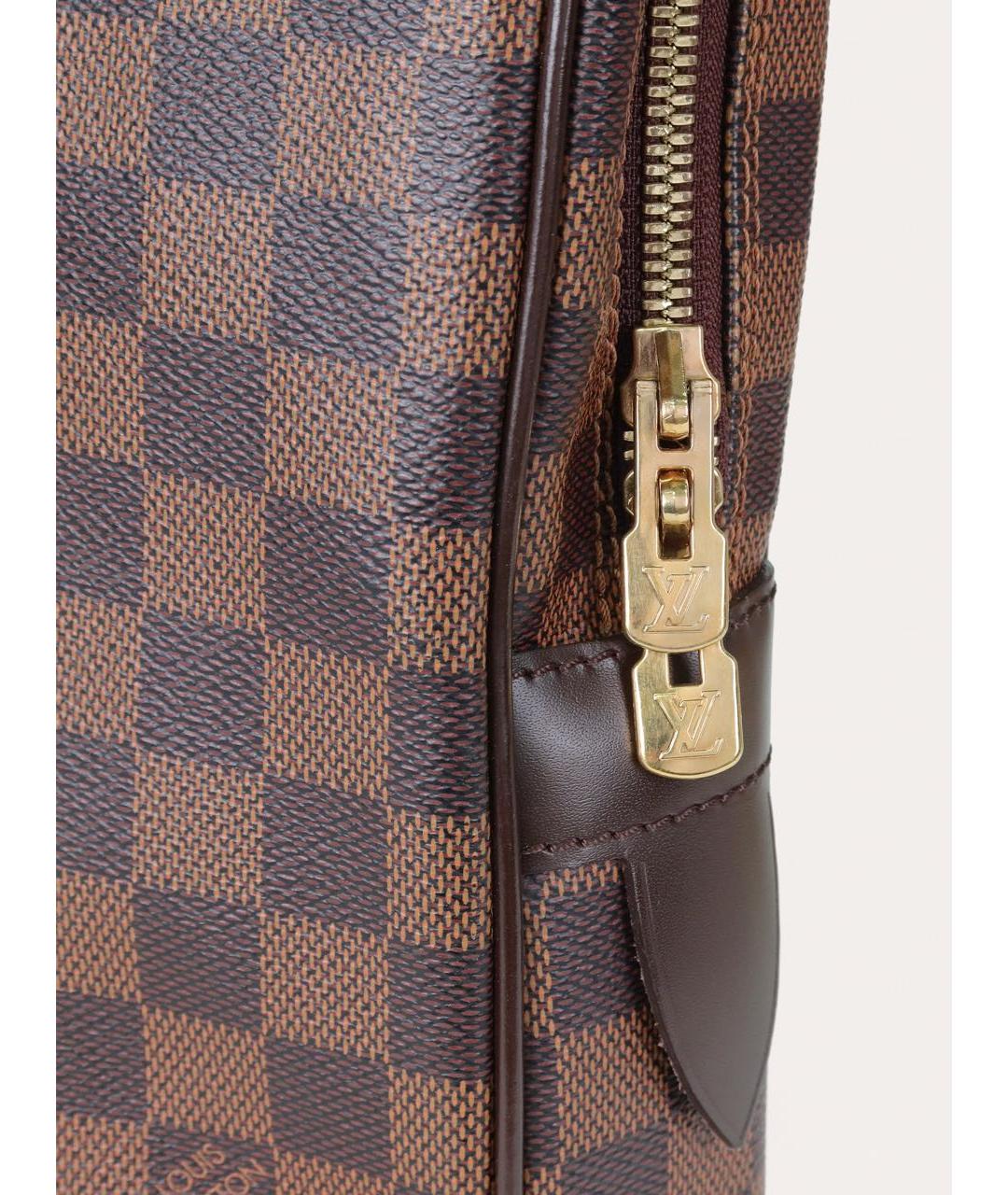 LOUIS VUITTON Коричневый кожаный портфель, фото 6