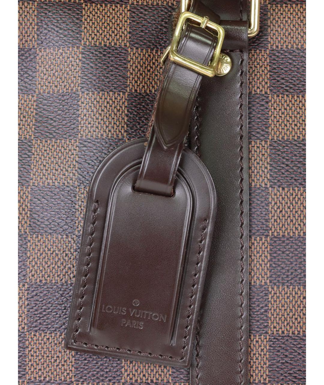 LOUIS VUITTON Коричневый кожаный портфель, фото 5