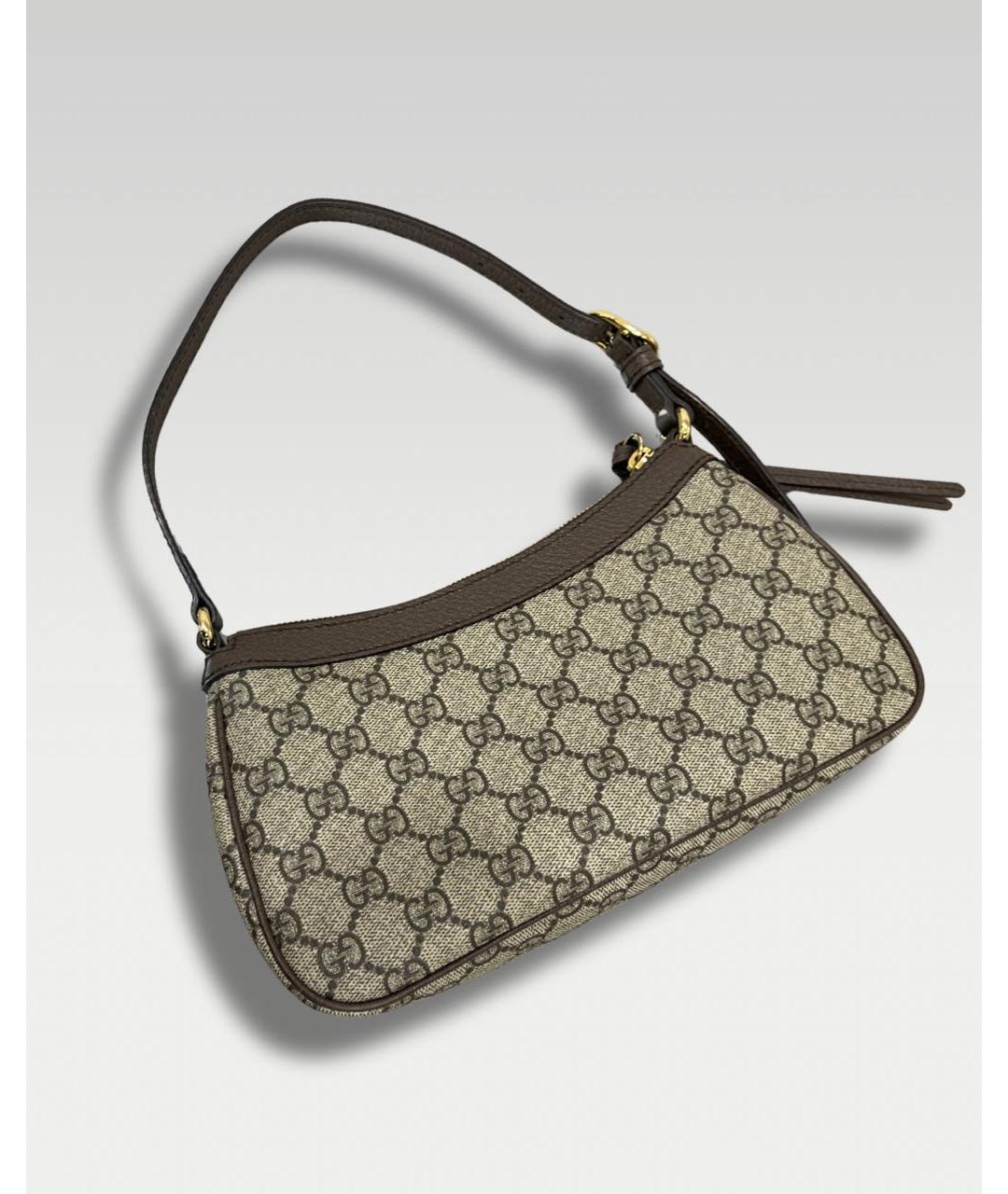 GUCCI Коричневая тканевая сумка через плечо, фото 3