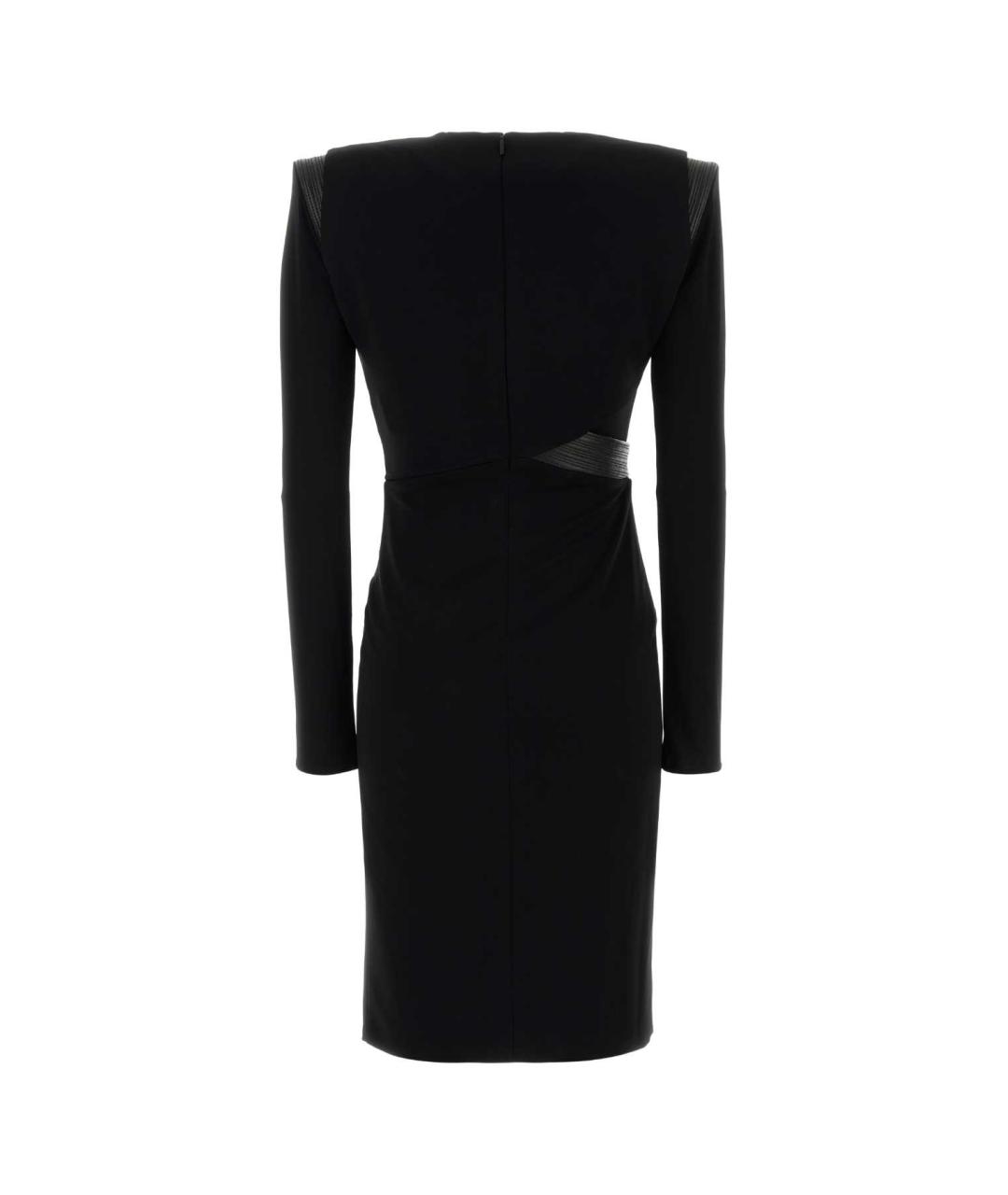 VERSACE Черное вискозное коктейльное платье, фото 2