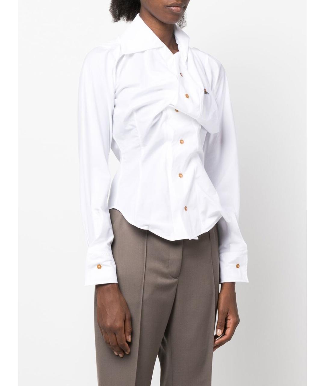 VIVIENNE WESTWOOD Белая хлопковая рубашка, фото 4