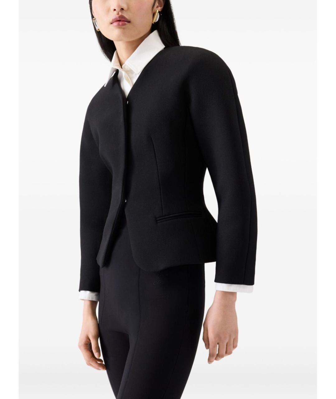 JACQUEMUS Черный полиэстеровый жакет/пиджак, фото 4