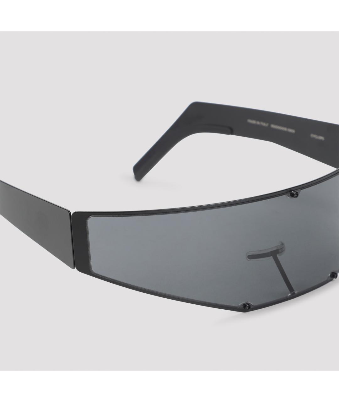 RICK OWENS Черные металлические солнцезащитные очки, фото 4