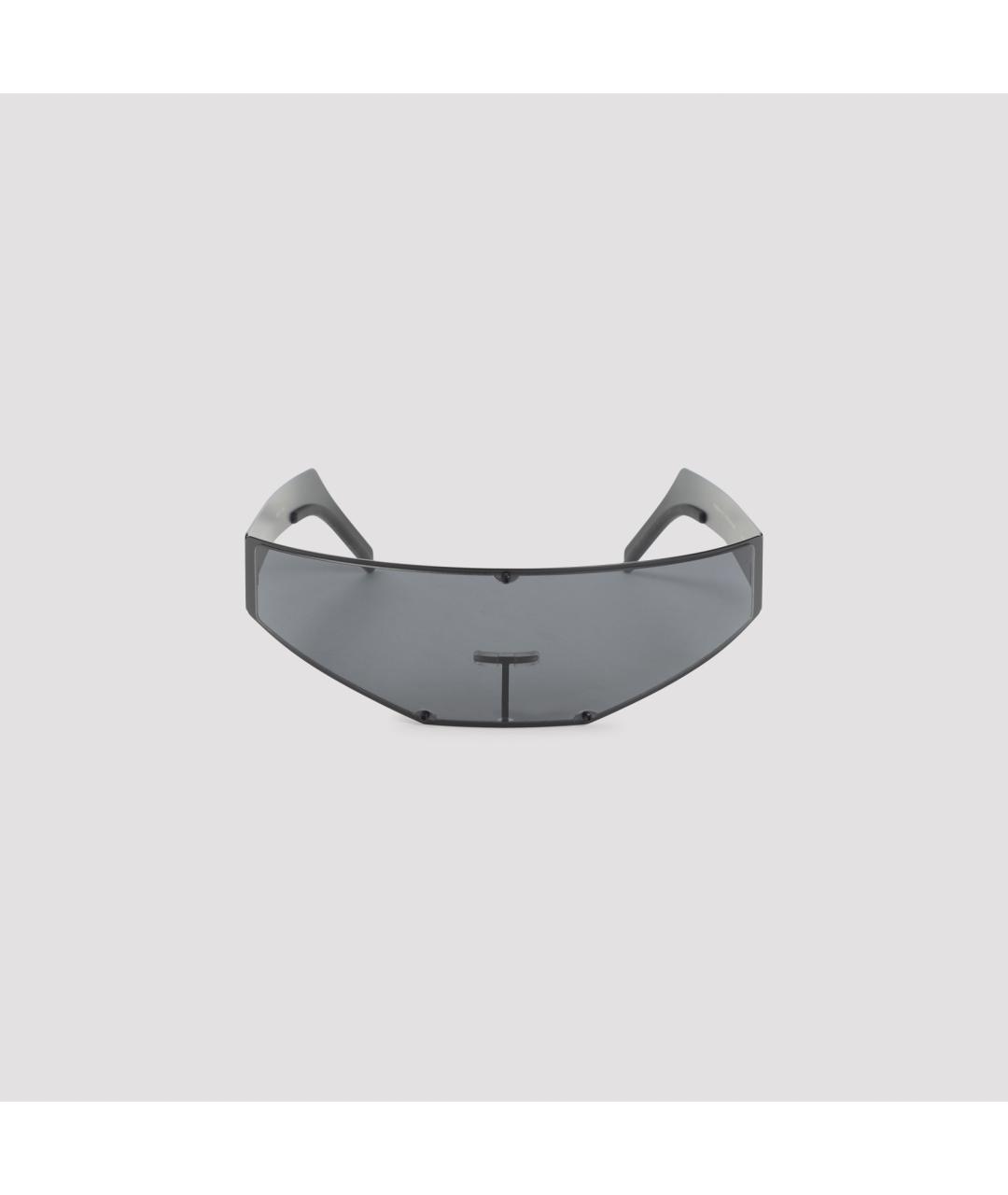 RICK OWENS Черные металлические солнцезащитные очки, фото 3