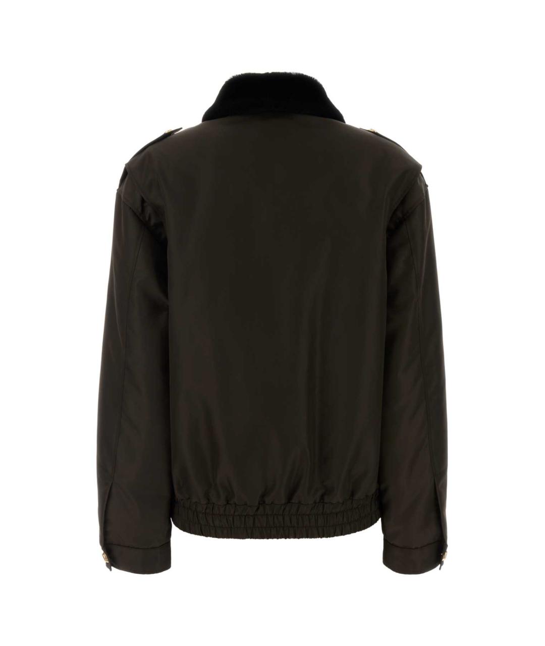 MIU MIU Коричневая полиэстеровая куртка, фото 2