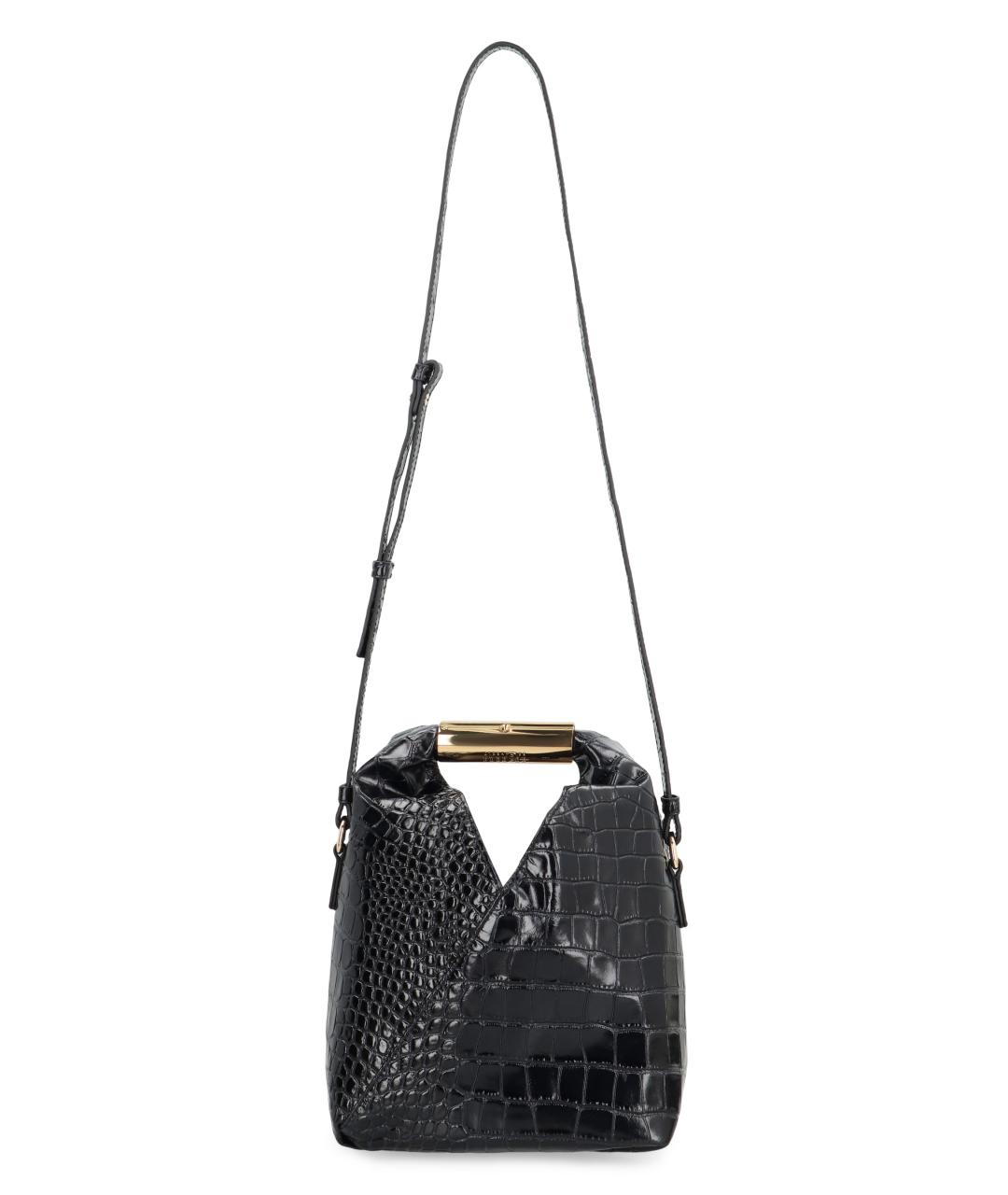 MM6 MAISON MARGIELA Черная хлопковая сумка с короткими ручками, фото 5