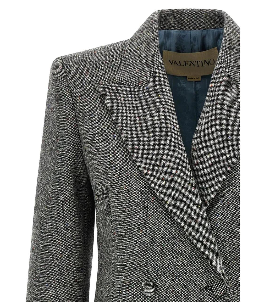 VALENTINO Серый шерстяной жакет/пиджак, фото 4