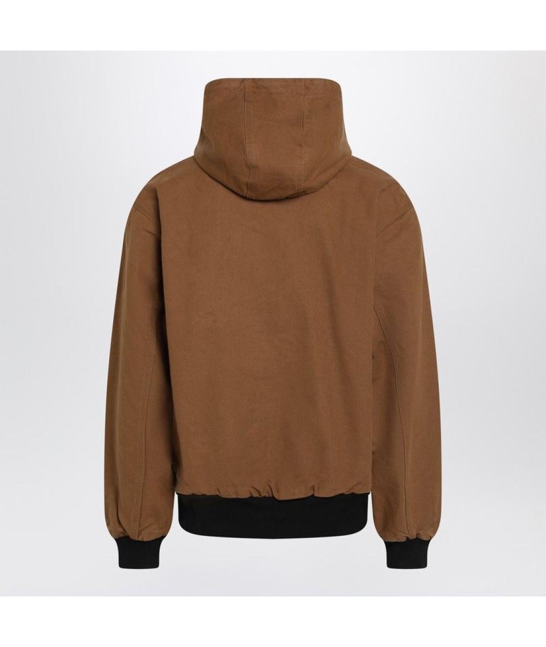CARHARTT WIP Коричневая хлопковая куртка, фото 2