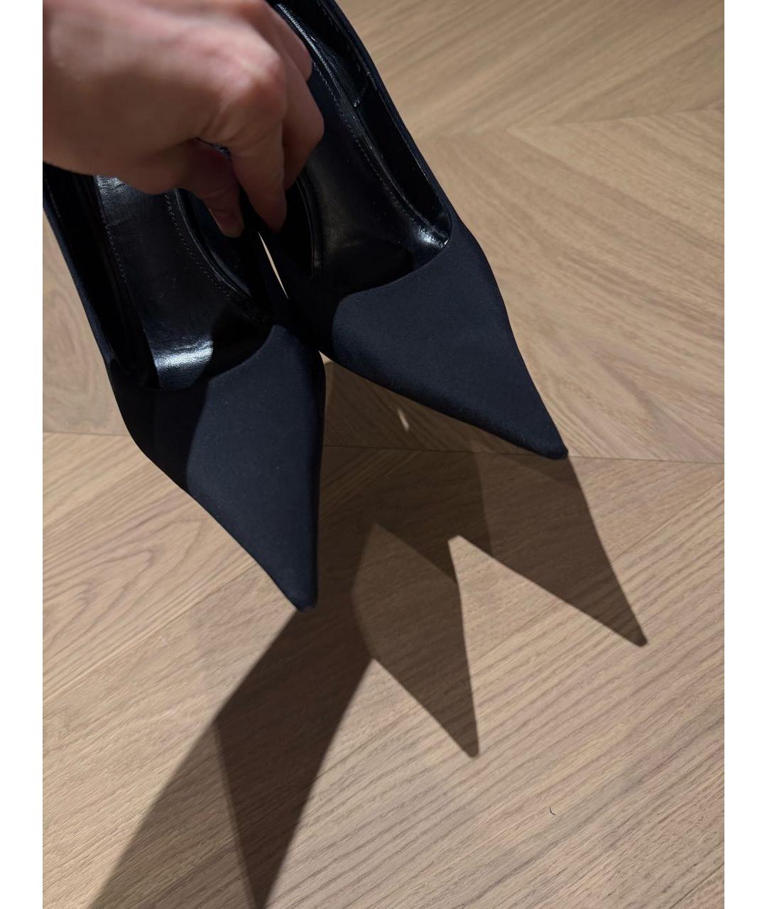 BALENCIAGA Черные текстильные туфли, фото 3