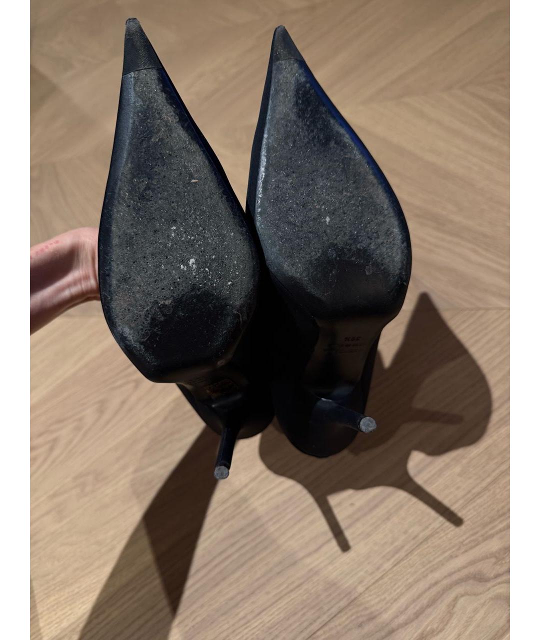 BALENCIAGA Черные текстильные туфли, фото 4