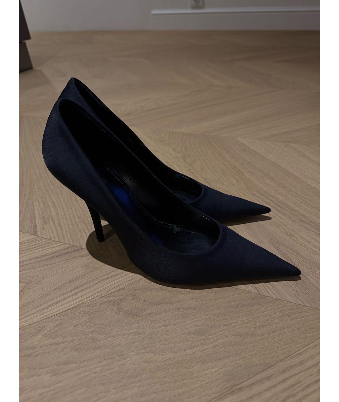 BALENCIAGA Черные текстильные туфли, фото 6