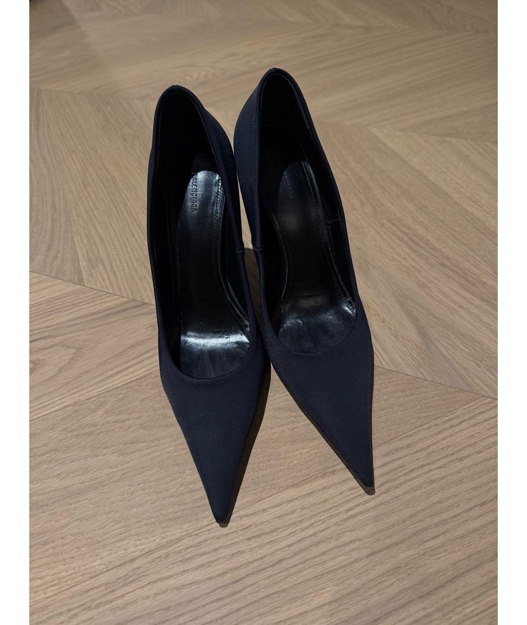 BALENCIAGA Черные текстильные туфли, фото 2