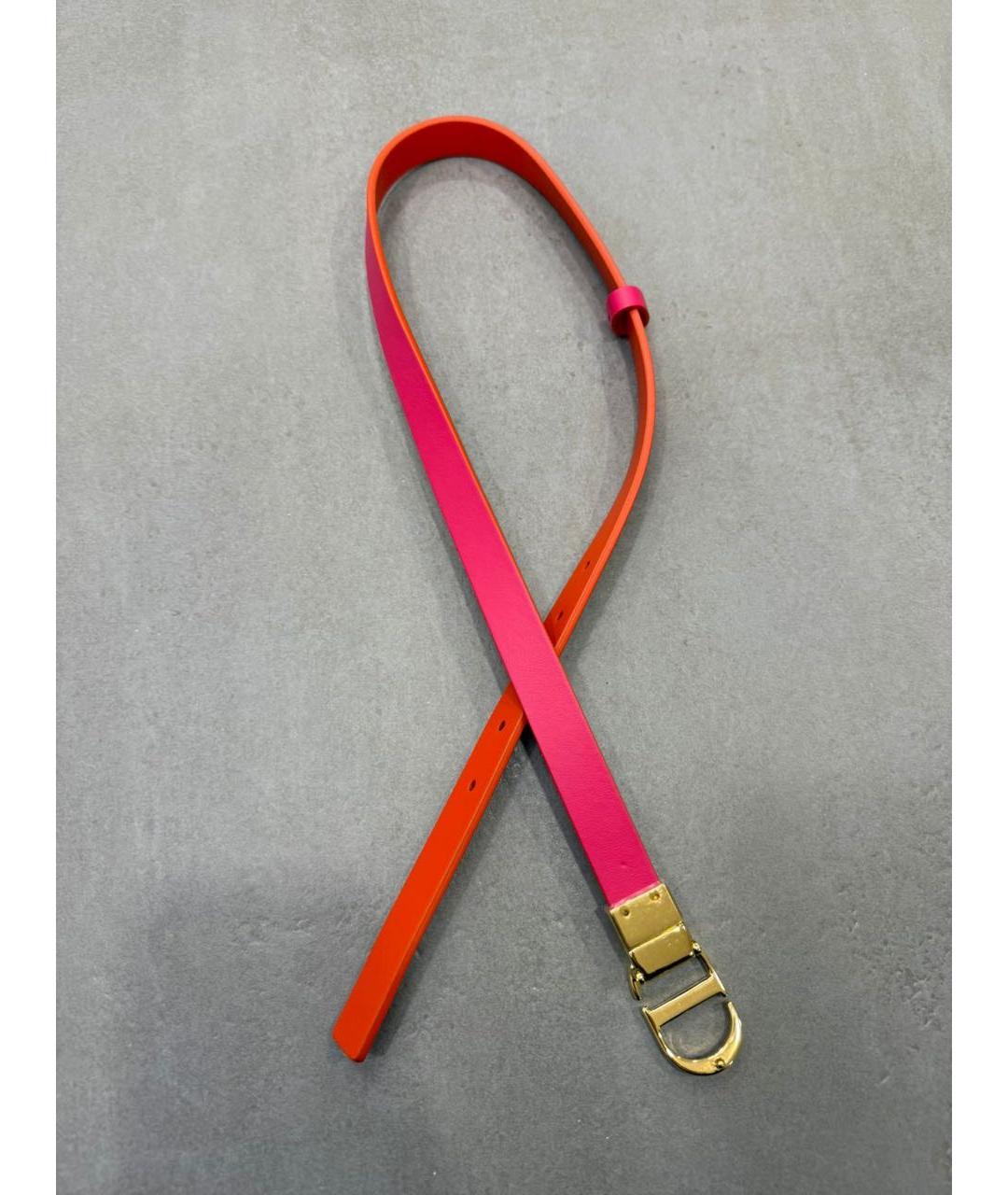 CHRISTIAN DIOR Розовый кожаный ремень, фото 3