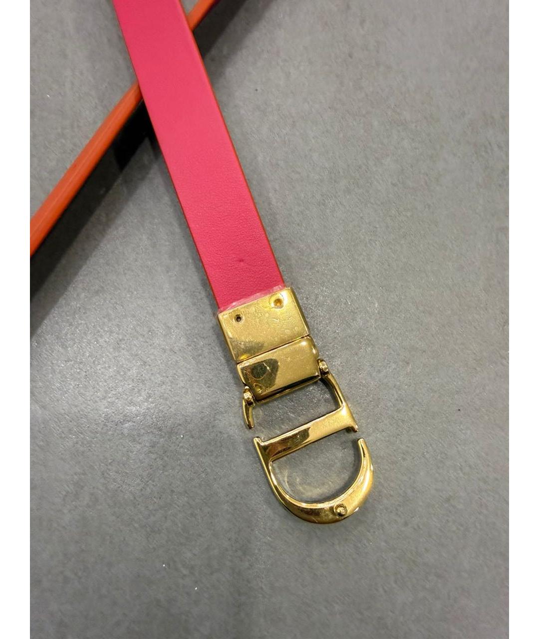 CHRISTIAN DIOR Розовый кожаный ремень, фото 2