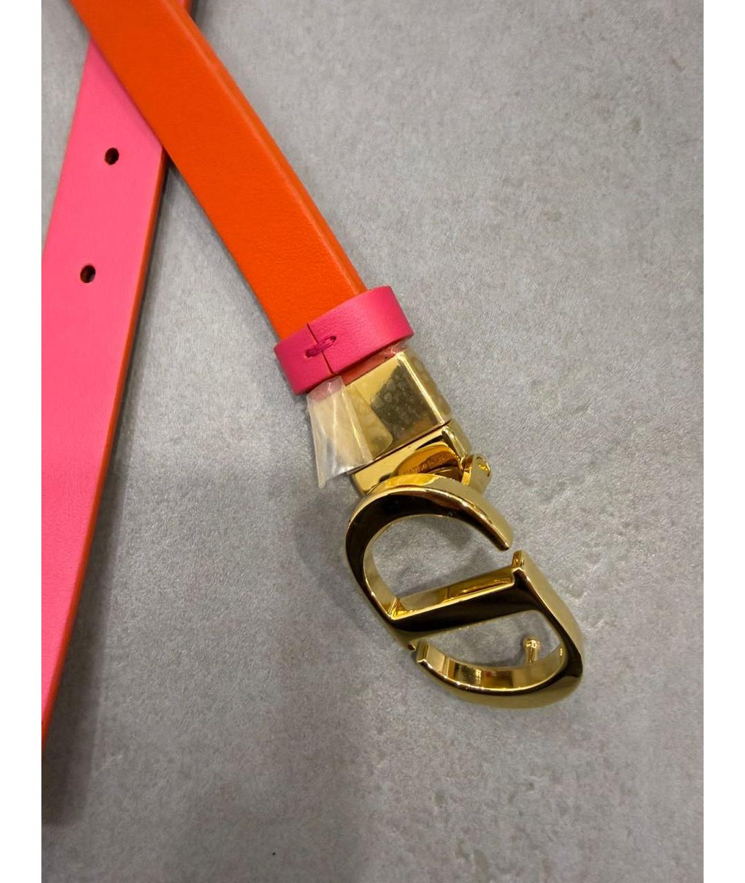 CHRISTIAN DIOR Розовый кожаный ремень, фото 4