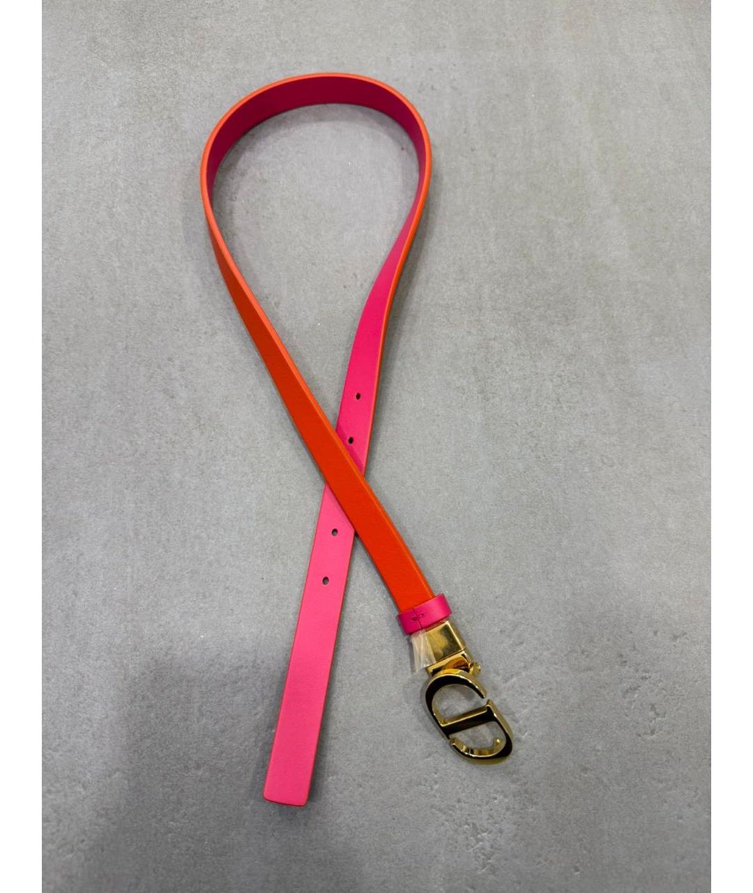 CHRISTIAN DIOR Розовый кожаный ремень, фото 5