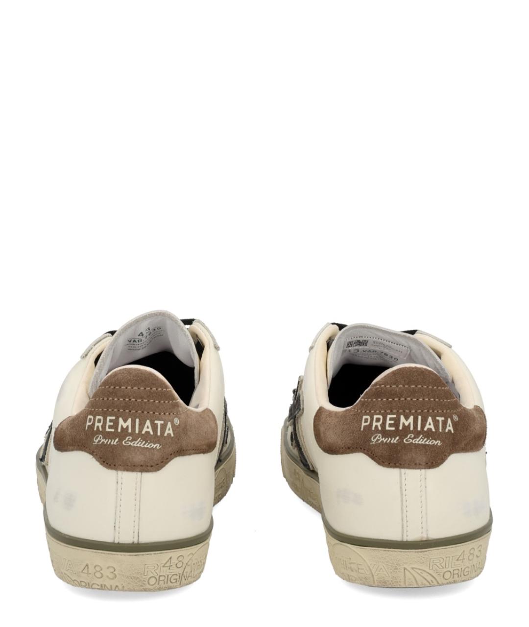 PREMIATA Белые кожаные низкие кроссовки / кеды, фото 4