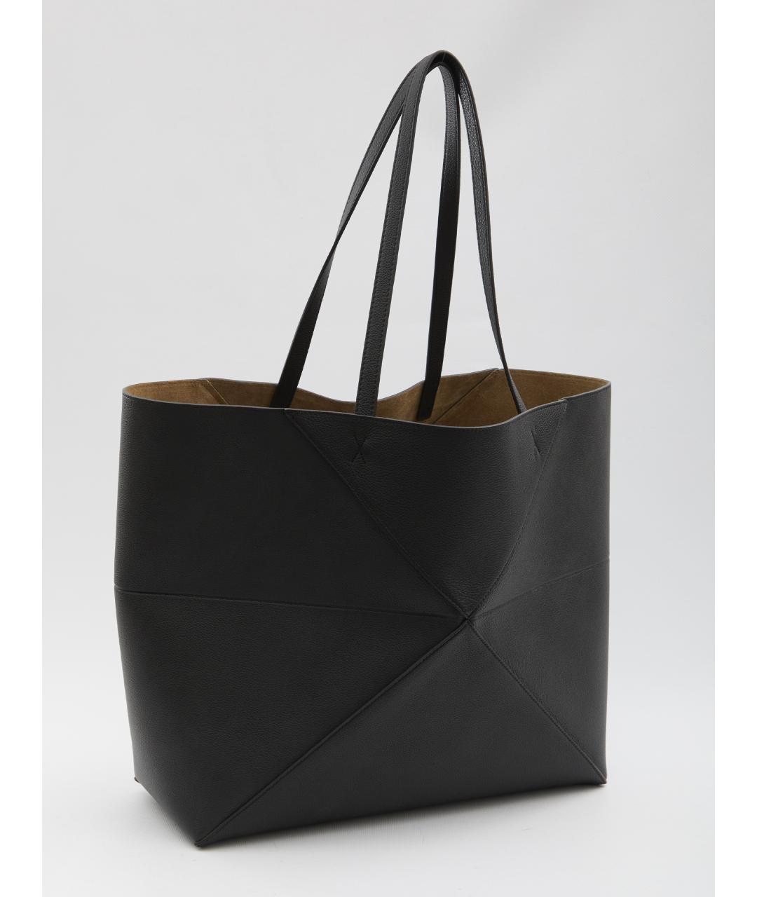 LOEWE Черная кожаная сумка тоут, фото 2