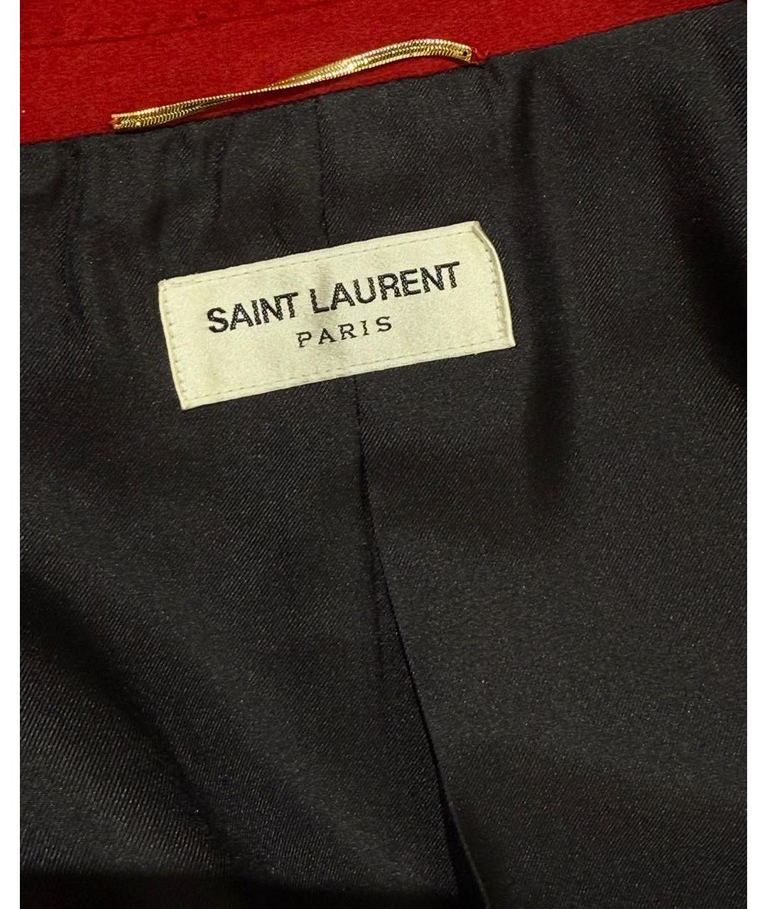 SAINT LAURENT Красный шерстяной жакет/пиджак, фото 4