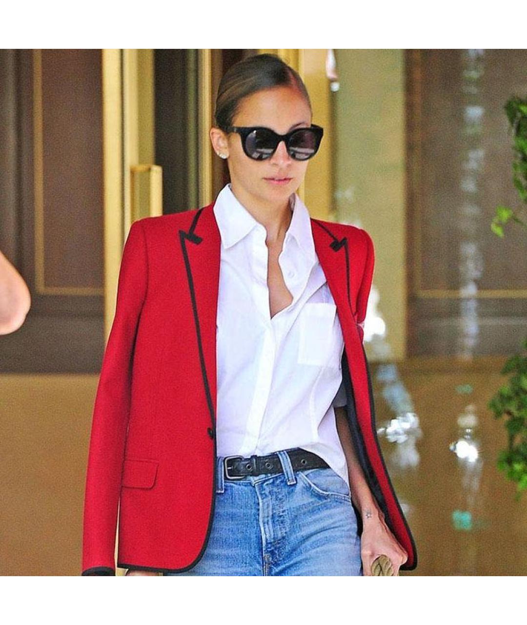 SAINT LAURENT Красный шерстяной жакет/пиджак, фото 6