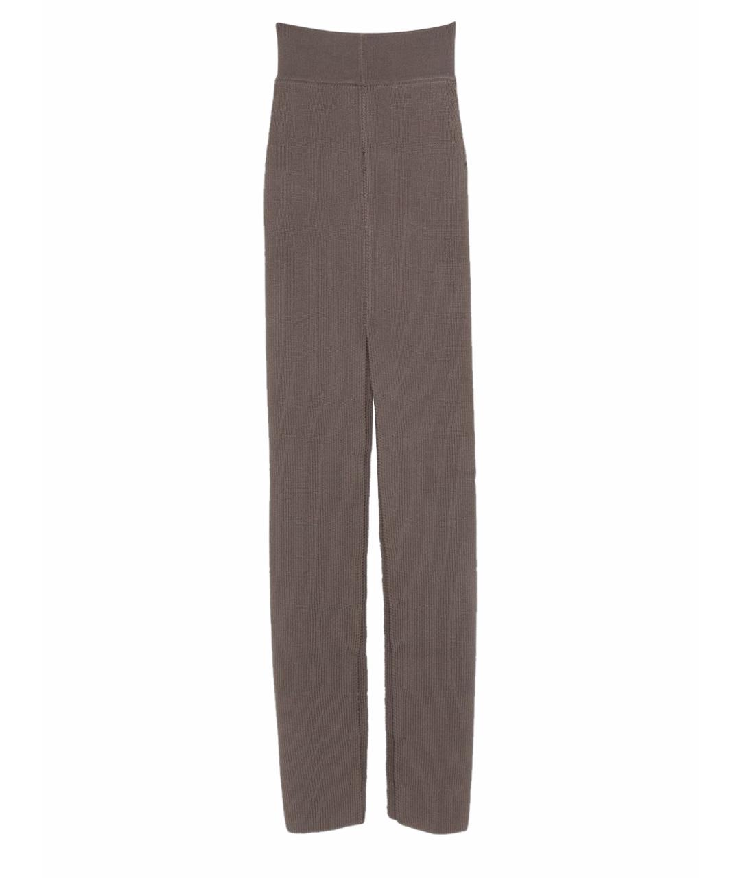 RICK OWENS Серая шерстяная юбка макси, фото 1