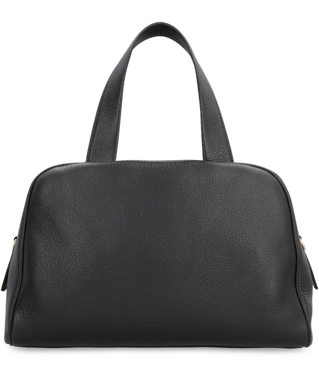 PRADA Черная кожаная сумка тоут, фото 4