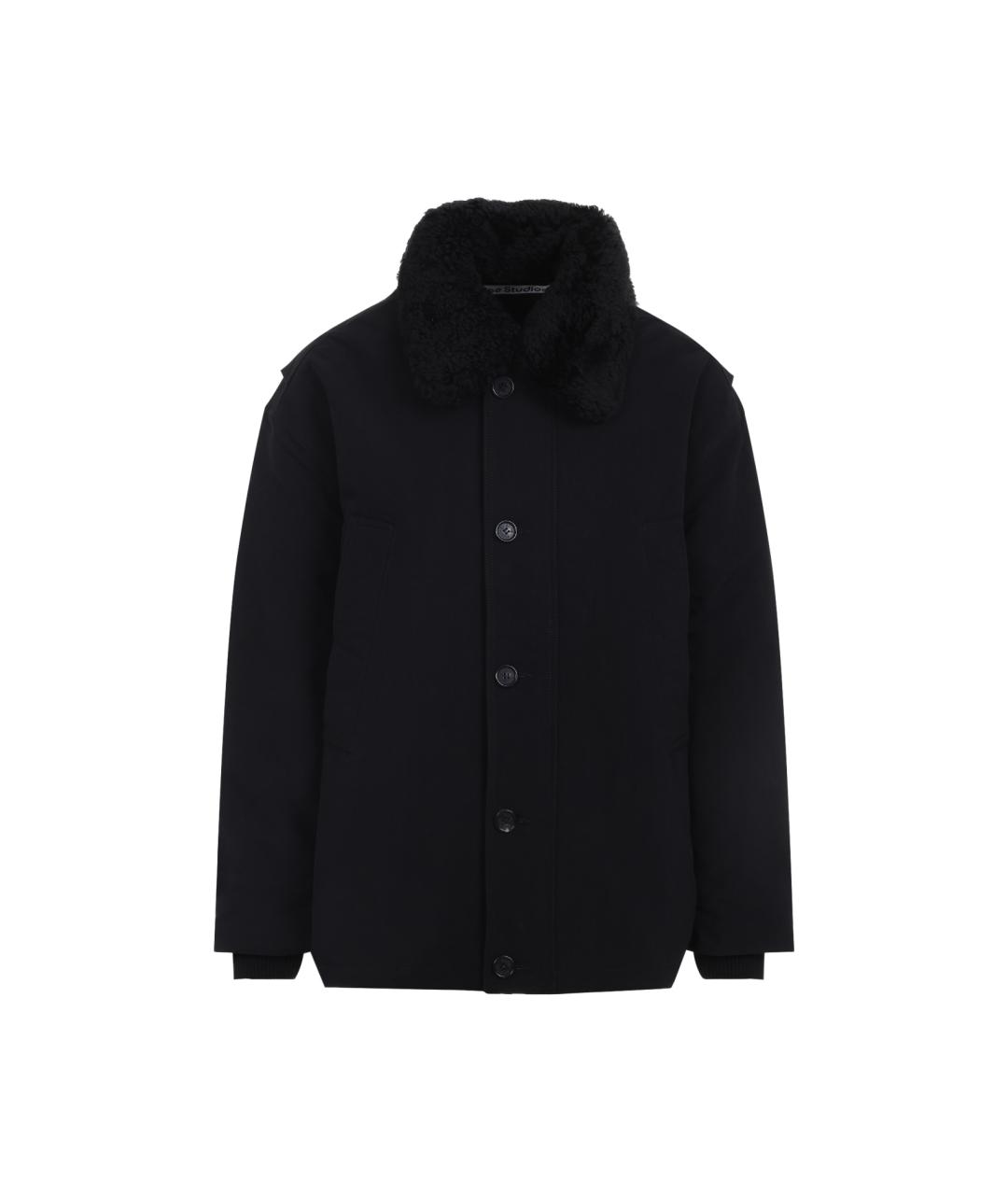 ACNE STUDIOS Черное полиэстеровое пальто, фото 1