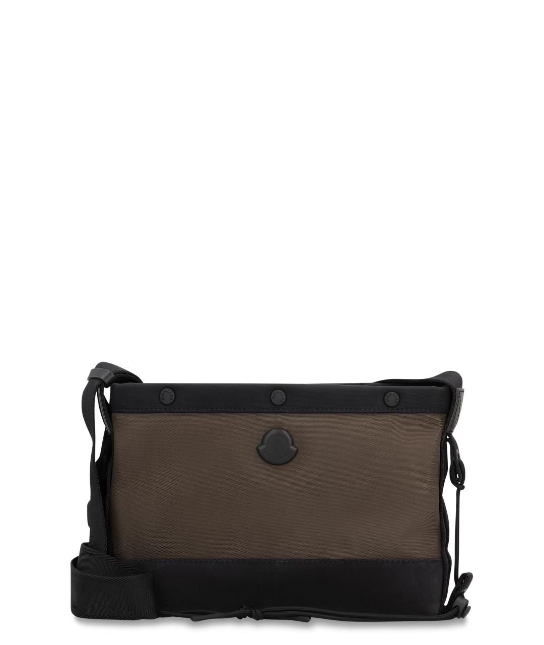 MONCLER Зеленая синтетическая сумка на плечо, фото 1