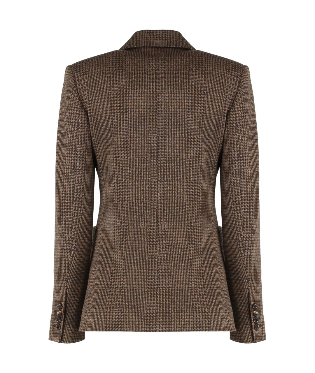 MAX MARA Коричневый шерстяной жакет/пиджак, фото 2