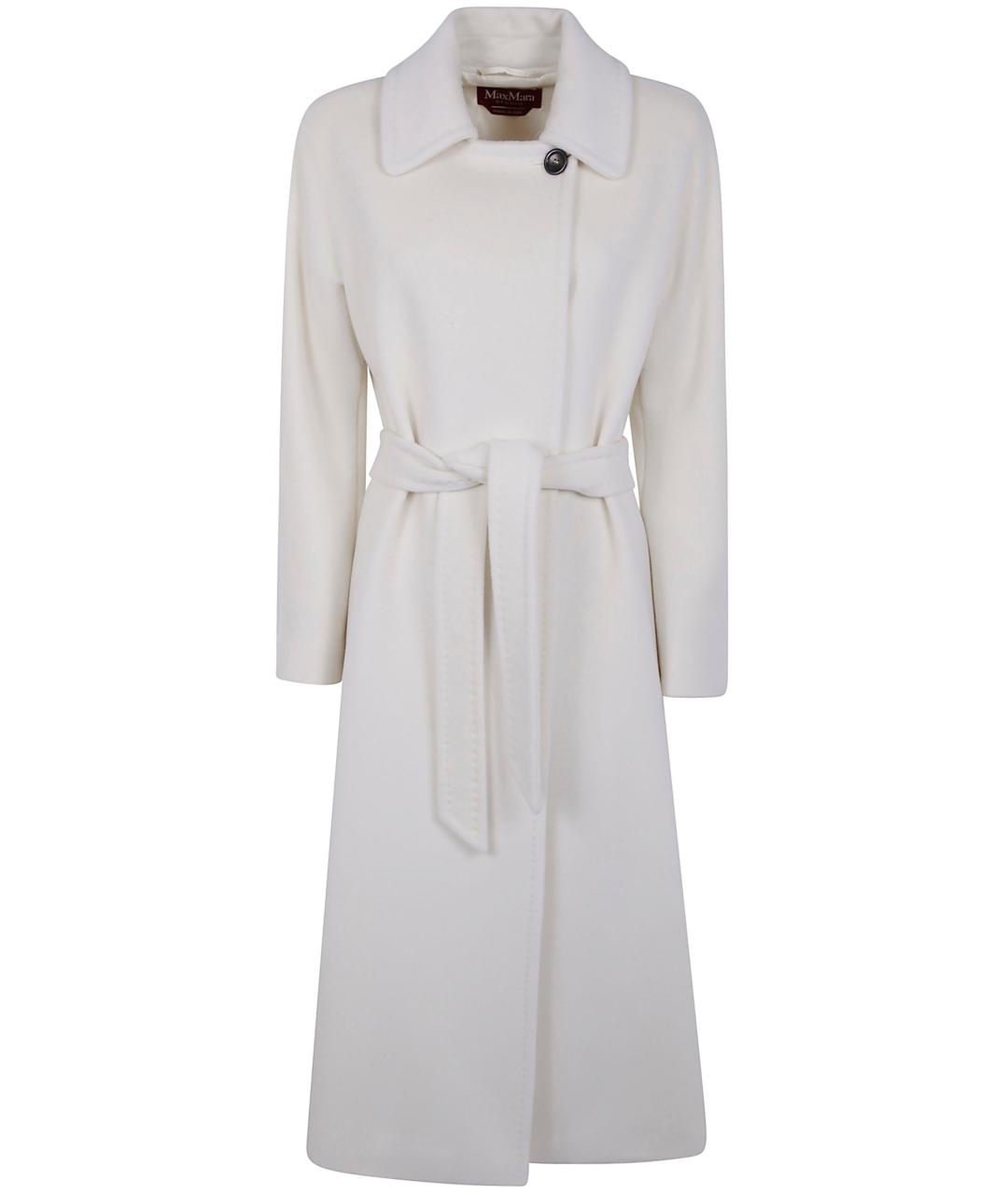 MAX MARA STUDIO Белое шерстяное пальто, фото 1