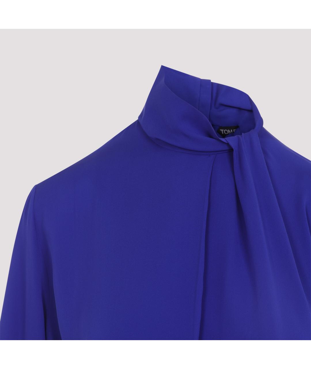 TOM FORD Синяя шелковая рубашка, фото 3