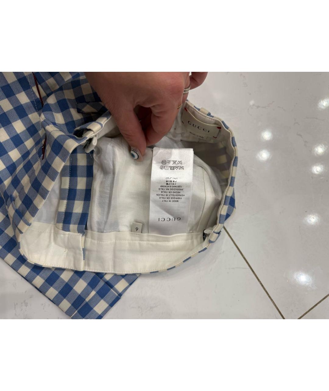 GUCCI Голубые хлопковые детские шорты, фото 3