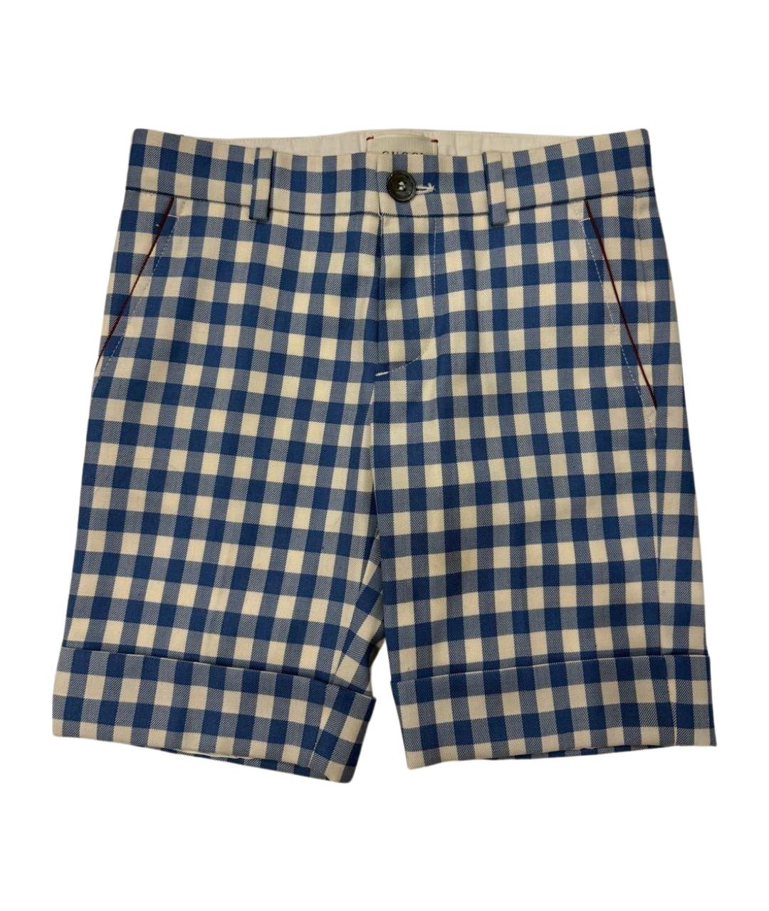 GUCCI Голубые хлопковые детские шорты, фото 1