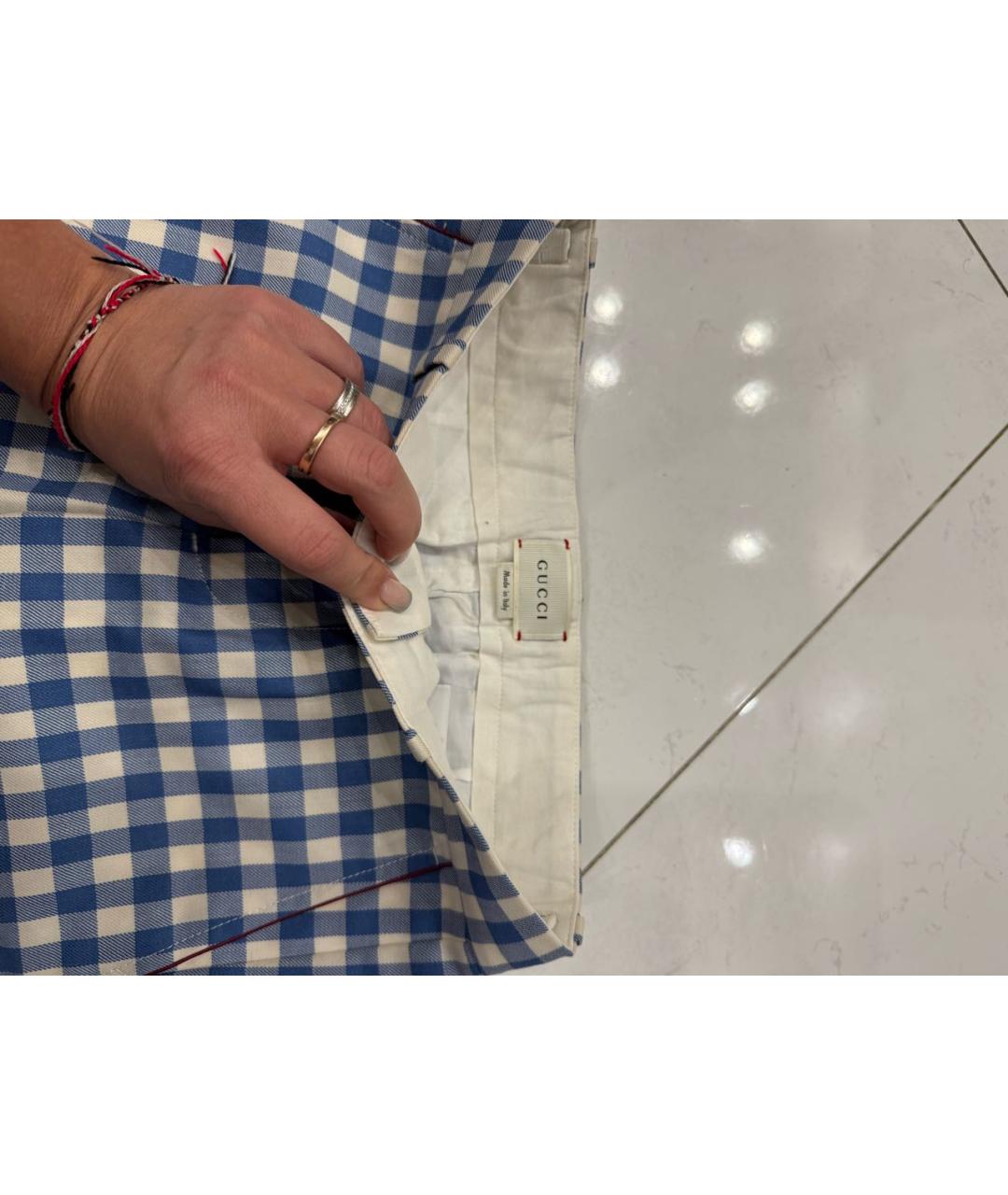 GUCCI Голубые хлопковые детские шорты, фото 2