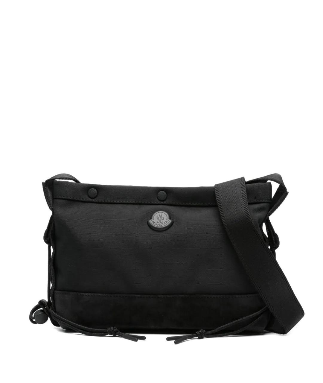 MONCLER Черная синтетическая сумка на плечо, фото 1