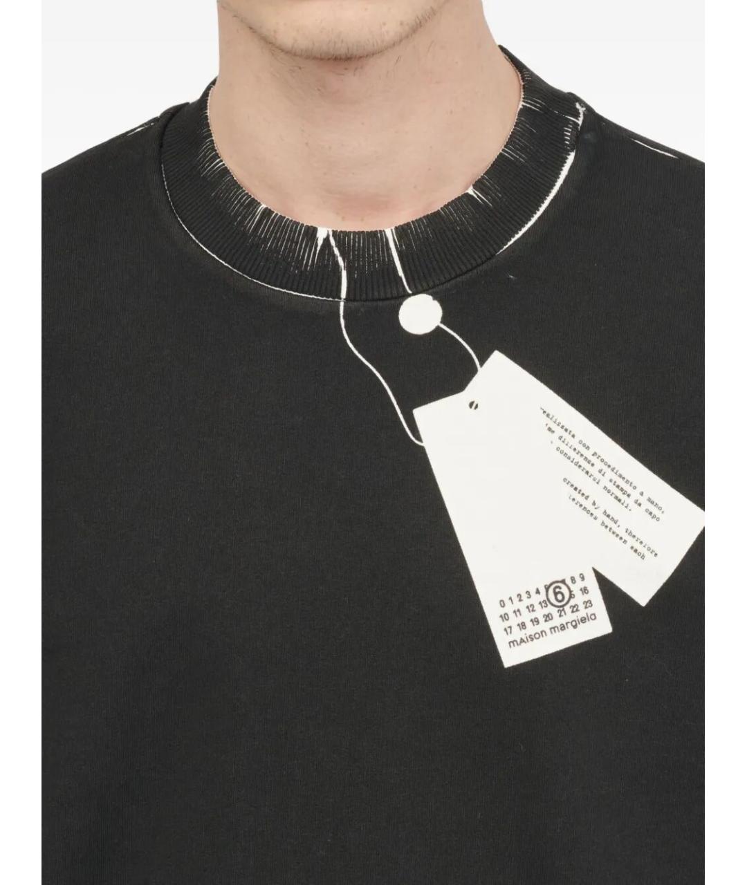 MM6 MAISON MARGIELA Черный хлопковый джемпер / свитер, фото 4